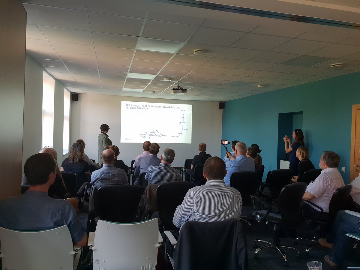 RailBaltica's tweet photo. Right now we are hosting @rbx2018 participants and @rubesita is telling them more about the #RailBaltica Global Project! #nsbcore #movingconference https://t.co/K3ULgQzLpx