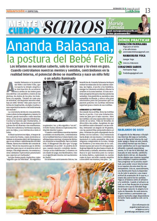 La Aficion Mente Y Cuerpo Sanos Ananda Balasana La Postura Del Bebe Feliz Escribe Caminoamarillo7 T Co Mhnau6nxen