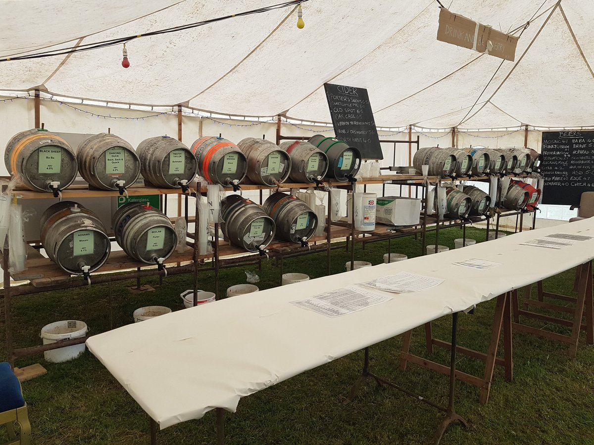 WickenBeerFest's tweet photo. We're here and we're ready!! The rain will not dampen our spirits so bring your umbrellas and waterproofs and come on down. https://t.co/QIc27pTNzh
