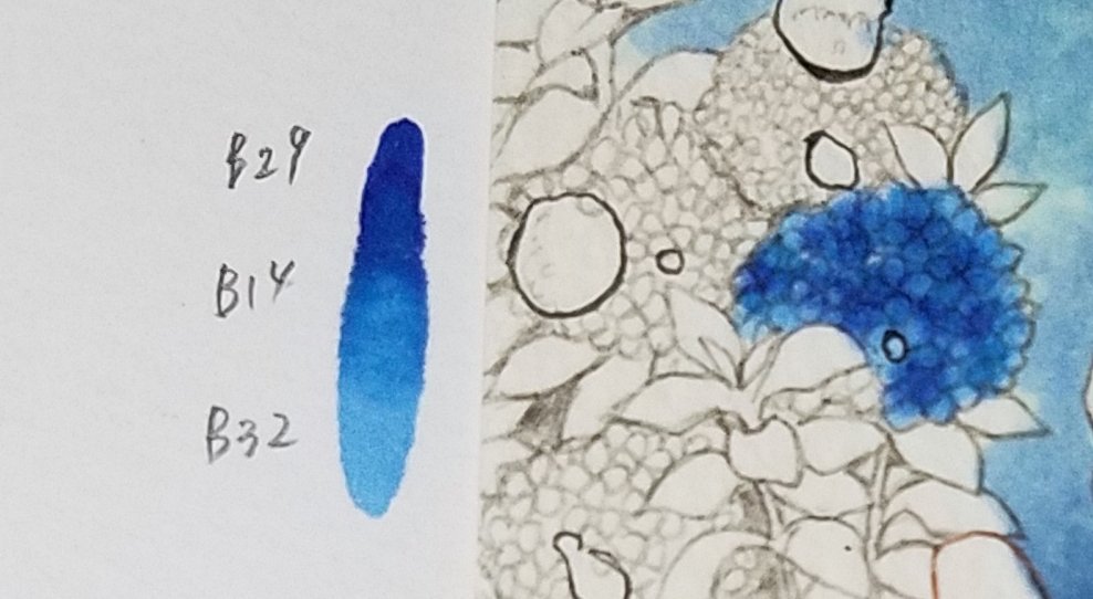 コピック会議 青の組み合わせを探していたら滅茶苦茶綺麗なのが見つかりました ºwº これはいい青 画像が暗くてすみません コピック会議