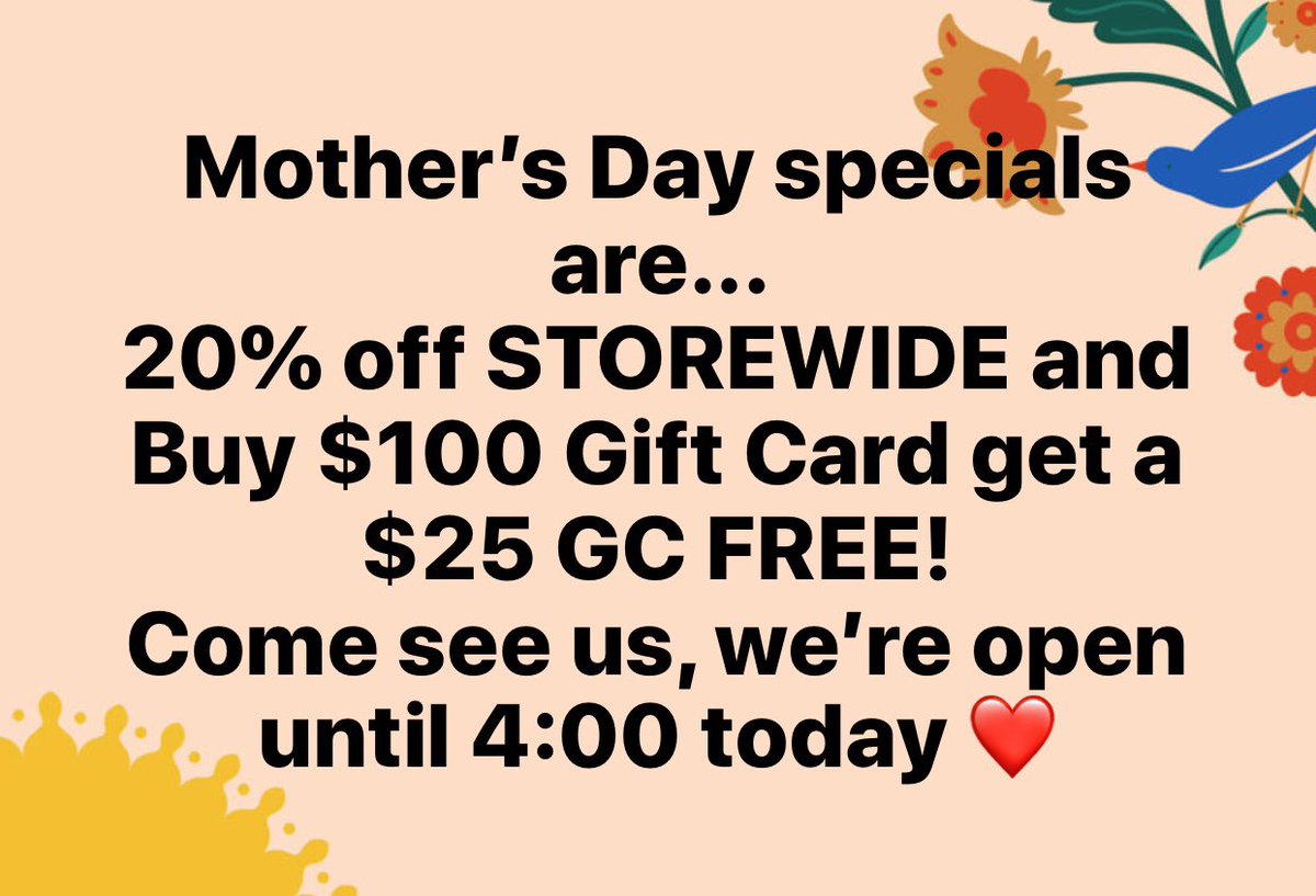 JulesBoutique's tweet photo. #HappyMothersDayWeekend https://t.co/3HkJInqvUT