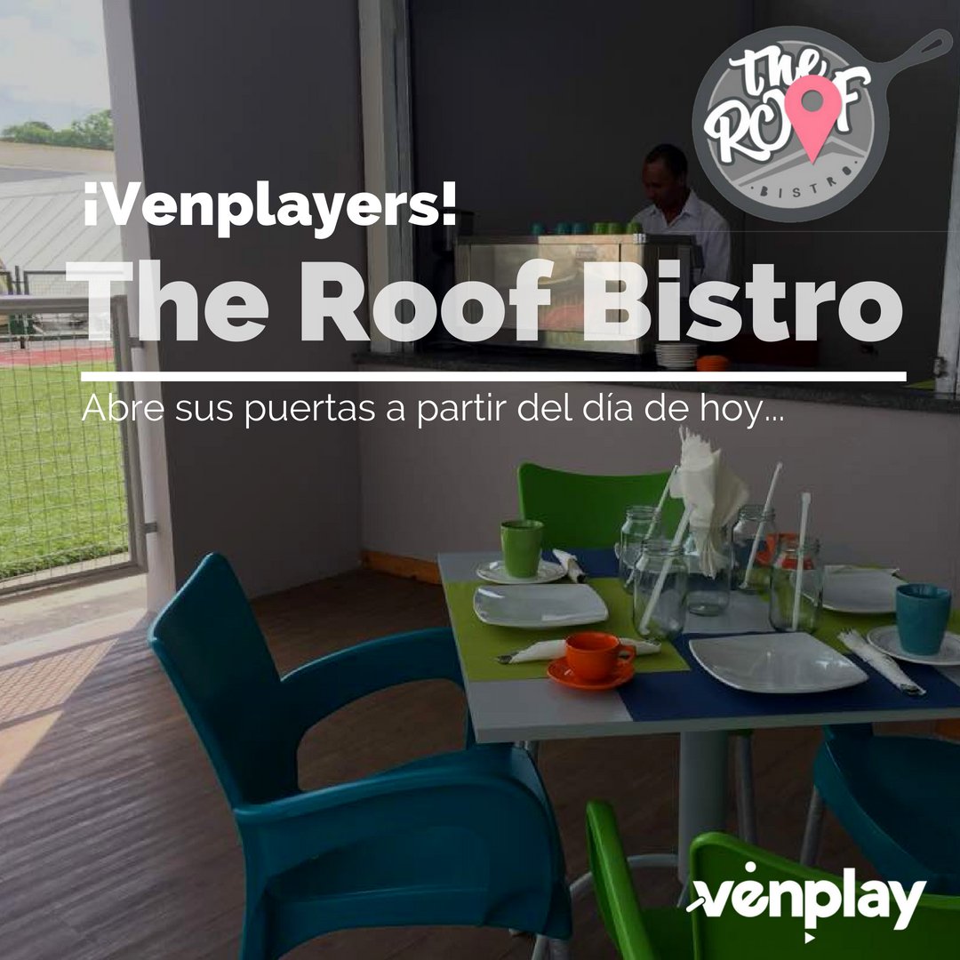 infovenplay's tweet photo. Venplayers tenemos una gran noticia y es que hemos aperturado el cafetín!.

Con nuestros nuevos aliados de The Roof Bistro, quedaras encanto con su delicioso menú.

No esperes más y ven a conocerlos!

#roofbistro #venplay #venplayers #sientelaenergia #enjoy #delicious #caracas https://t.co/GKnycFzYBD