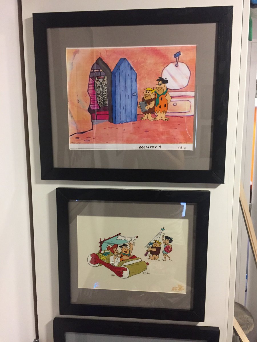 Jonathan_Garvey's tweet image. Very pleased with the frames and finally glad I can hang the animation artwork up. Put them up last night and glad to find them today still on the wall. #DIY #animationcels