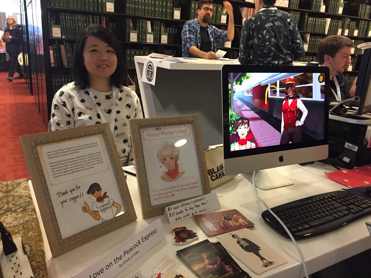 HandEyeSociety's tweet photo. Comics X Games is all set up for #TCAF! Check out Visual Novel Alley with @babbygoth @pillowfightio @trainmilfsgame @gblekkenhorst and more; @rdgsteve is running the Tea Dragon Society Card Game; Chase Birds with @davidczar_ and buy a cute felt dog! @TorontoComics  @OMDCtweets https://t.co/7WM5nAwX0H