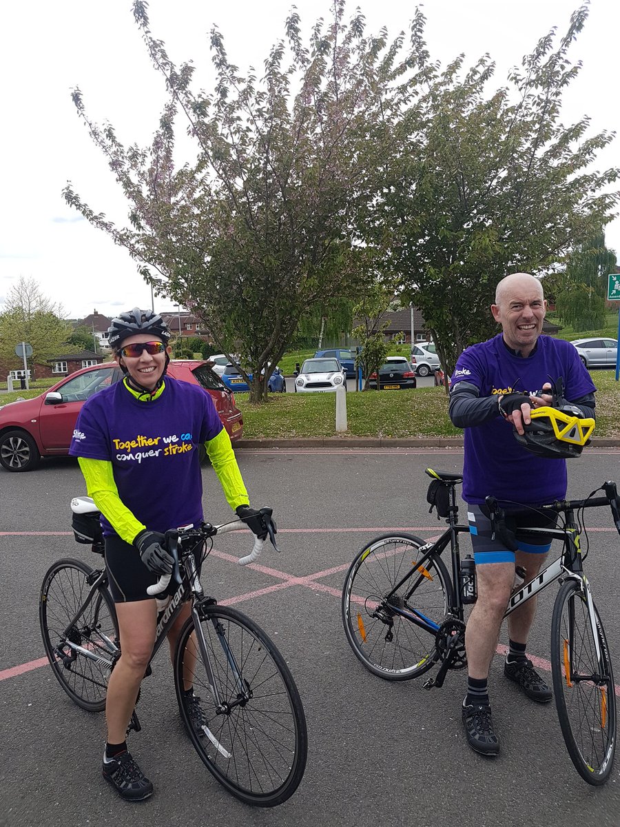 marshaj1772's tweet photo. The cyclists arrived #POWCH
@WorcsHealthCare @WorcsAcuteNHS @StrokeAssocWM #makemaypurple https://t.co/ROKREz16u2