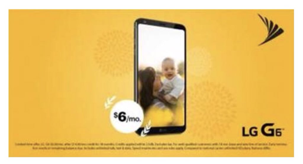 Shopping for the world’s #1 mom? Get her an LG G6 for $6/mo. from Sprint!! Limited time offer!