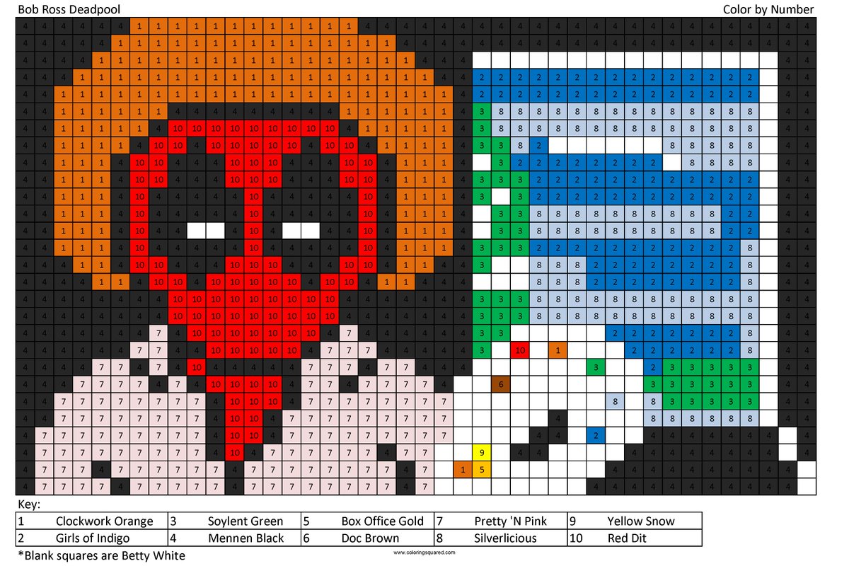 Coloring Squared Color By Number Murals