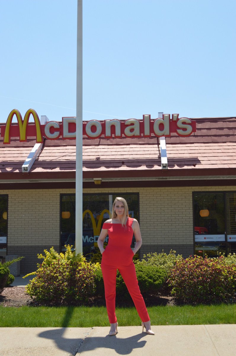 theblastboston's tweet photo. This is the 300$ jumpsuit @TriciaAuld was rockin. Is she showing her love for @McDonalds or wanting to be a spokesperson #brandloyalty https://t.co/apC5IQ01tZ