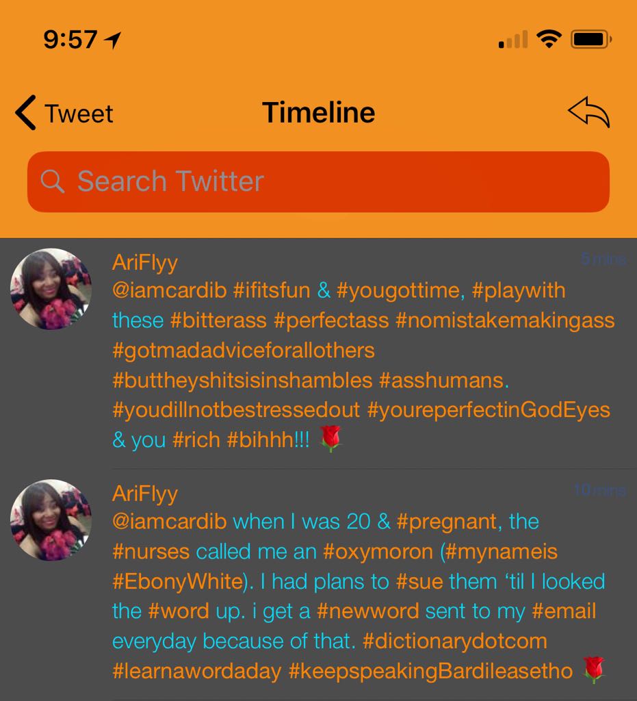 SHAYesBreeZzy's tweet photo. Why does she tweet like this? https://t.co/qTHAVThauZ