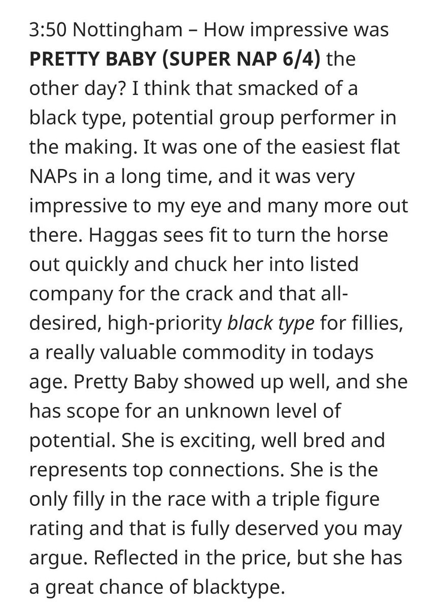 ThePuntersPal1's tweet photo. PRETTY BABY!!!! 🚀🚀🚀🚀

SUPER NAP SATURDAYS!!! 🎩😜❤

Advised 11/8, the #Haggas horse goes off EVS 🍃😍 &amp; in the process achieves black type &amp; remains unbeaten. 

#SuperNapsDontLose TPP !!!!

A real #TPPFavourite who we have monitored since day one!! 👏👀📸 https://t.co/vI1iI0IwsT