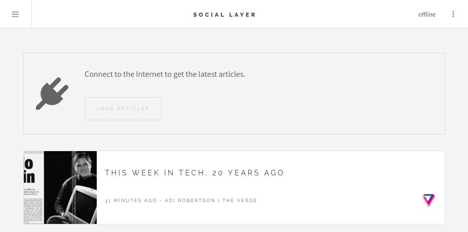 LayerSocial's tweet photo. We have just released a new version of Social Layer with offline reading support! Now you can continue reading even without and Internet connection. #SocialLayer #RSSFeed https://t.co/Y3Asl9vXDL