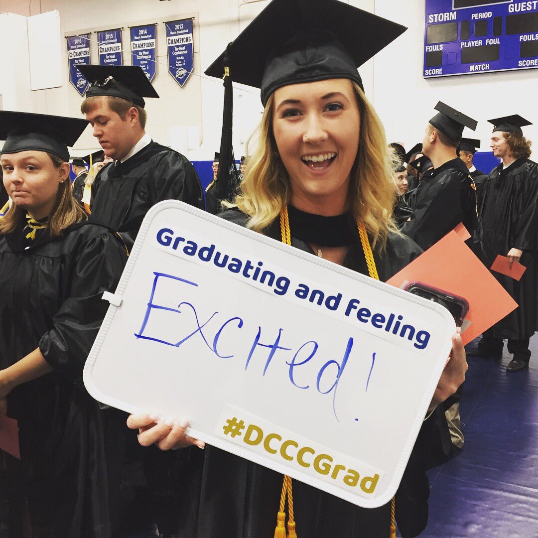 davidsondaviecc's tweet photo. As our #DCCCGrads currently walk across the stage, we know they’re all feeling #MeetDCCC18 https://t.co/ATzWHzLX6L