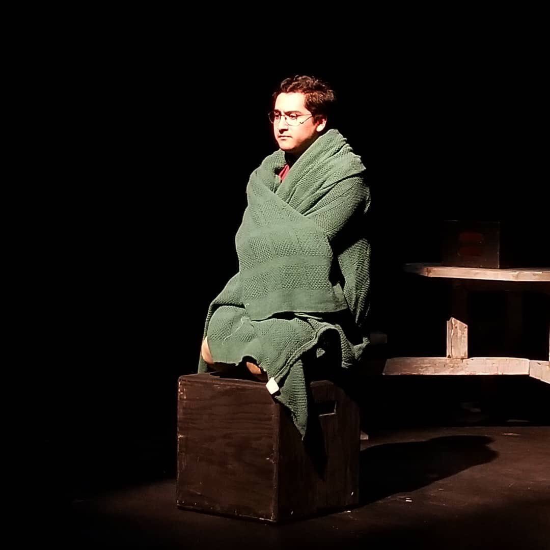 Betzine's tweet photo. My last show of the semester closes today. It contains 137 uses of the word “fuck” and with the ad libbed fucks, it’s probably closer to 150. Curtain at 3pm, 151 Bank Street. #lolgradschool #the1918 https://t.co/X57FUCrLFG