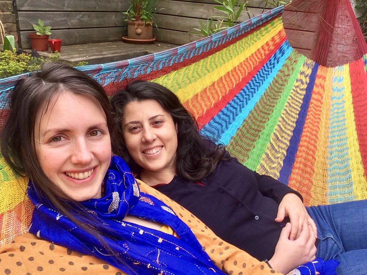 DuoFolclore's tweet photo. Rehearsal break in a colourful #hammock 😆 Upcoming concerts @newunity 11am tomorrow &amp; @ClaphamConcerts  7.30pm 18th May #newmusic #violin #fiddle #duo #besties #music #livemusic #weekend #london https://t.co/LTGBSuxsoV