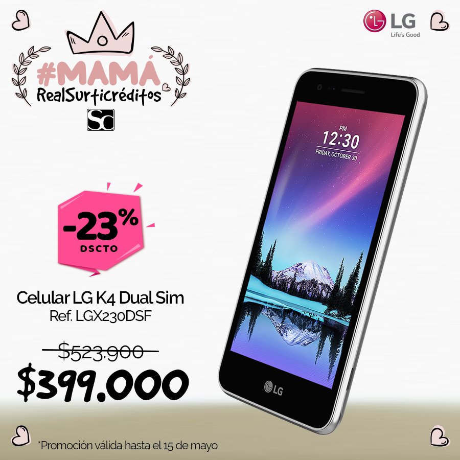 bpsurticreditos's tweet photo. #MamaRealSurticreditos merece lo mejor!, este es un regalo perfecto para ellas, que quieren entrar al mundo de la tecnología, con dual Sim, pantalla de 5.0" y cámara principal de 8MP.
https://t.co/i2YAt8t6N6 https://t.co/AiP7si4RrG