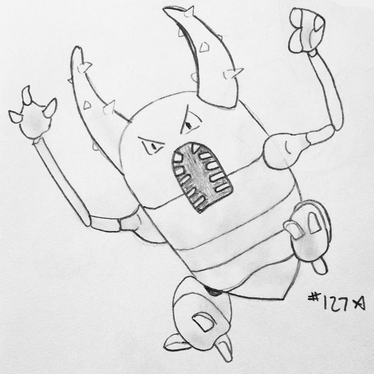 PokemonADay's tweet photo. Day #127 Pinsir
.
.
#Pokemon #Pinsir #PokemonArt #PokemonADay #Drawing #Pencil #Illustration #PokemonClub #PokemonDrawing #PokemonFan #Artworks #Artwork #Art🎨 #Art #Artist  #Drawings #Sketchbook #Sketch #PencilWork #Pokedex https://t.co/lHxsoTZfEO