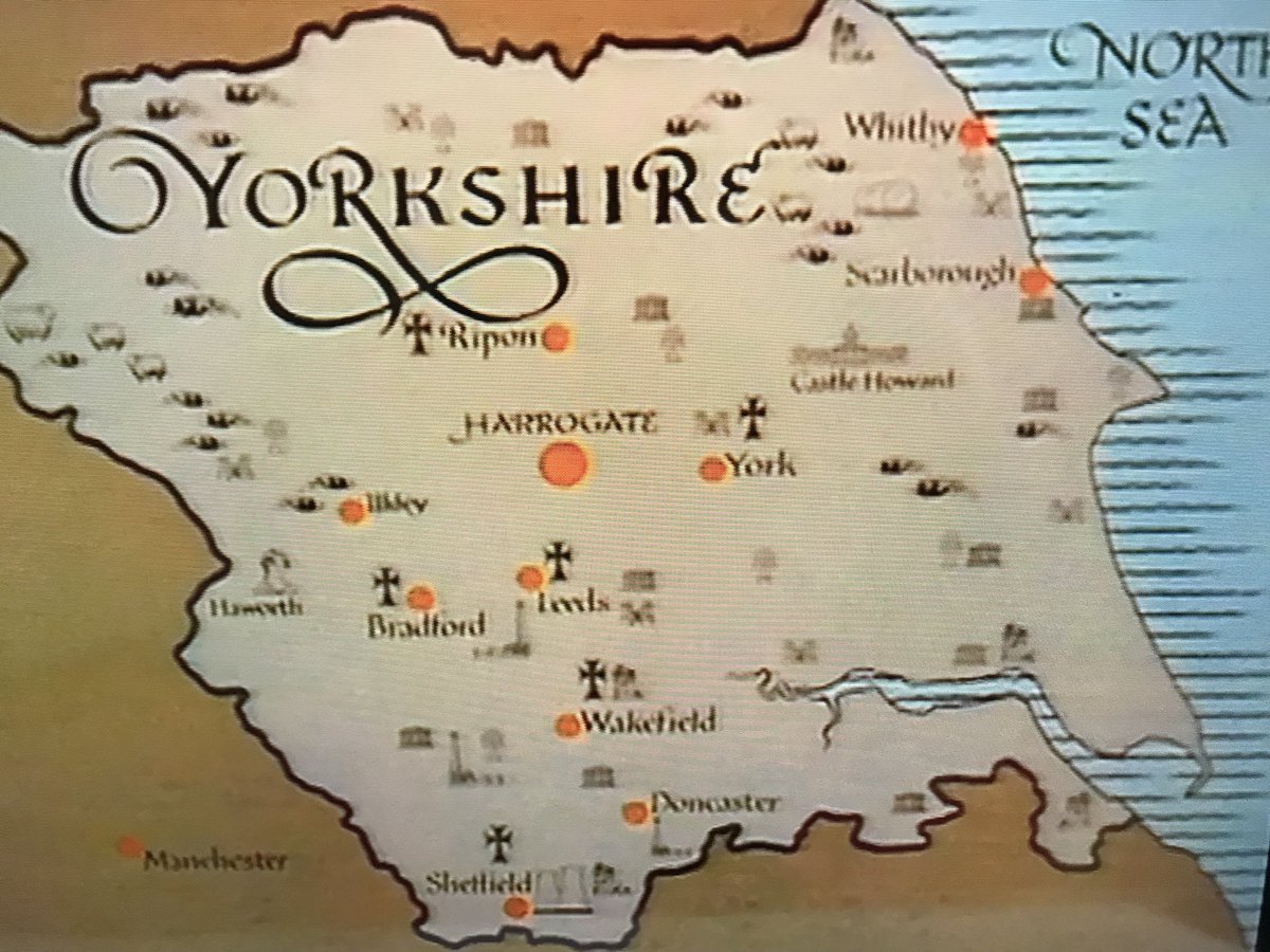 MartinFishcake's tweet image. Colossal geographical oversight by the BBC when they hosted the Eurovision in 1982 and presented this map to show the continentals when Harrogate (the venue) was. #NoDotForHull