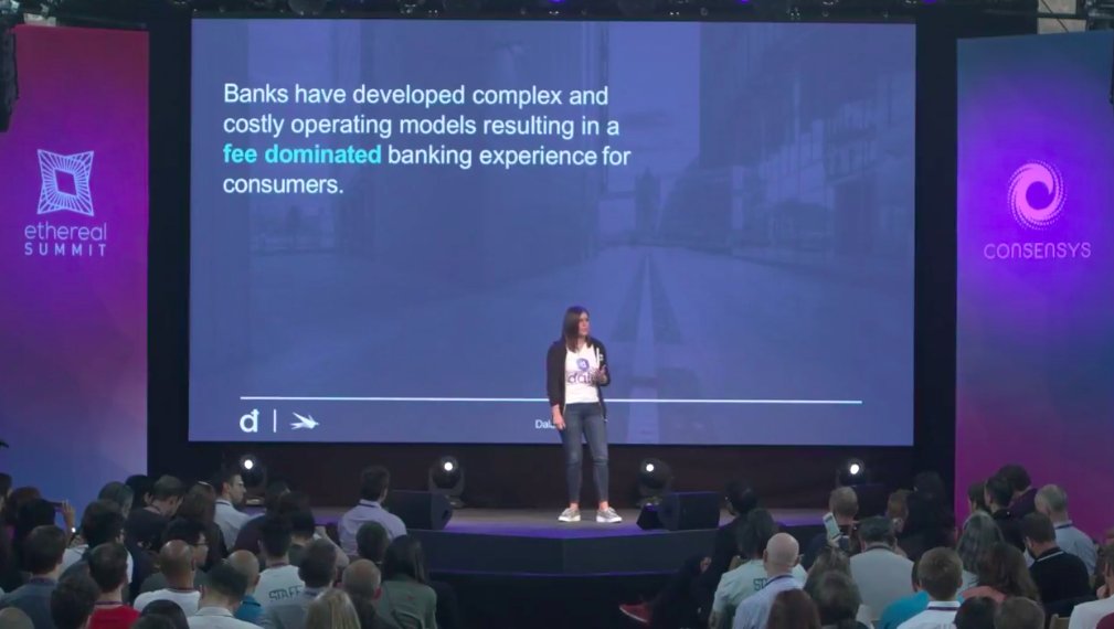 idealexit's tweet photo. From Chicago, to Africa, and now Brooklyn, it's always good to see @TriciaTita doing her thing. This time, sharing the story of @GetWala + #DalaToken at @ConsenSys' #EtherealSummit. https://t.co/HkbU3eGqtf