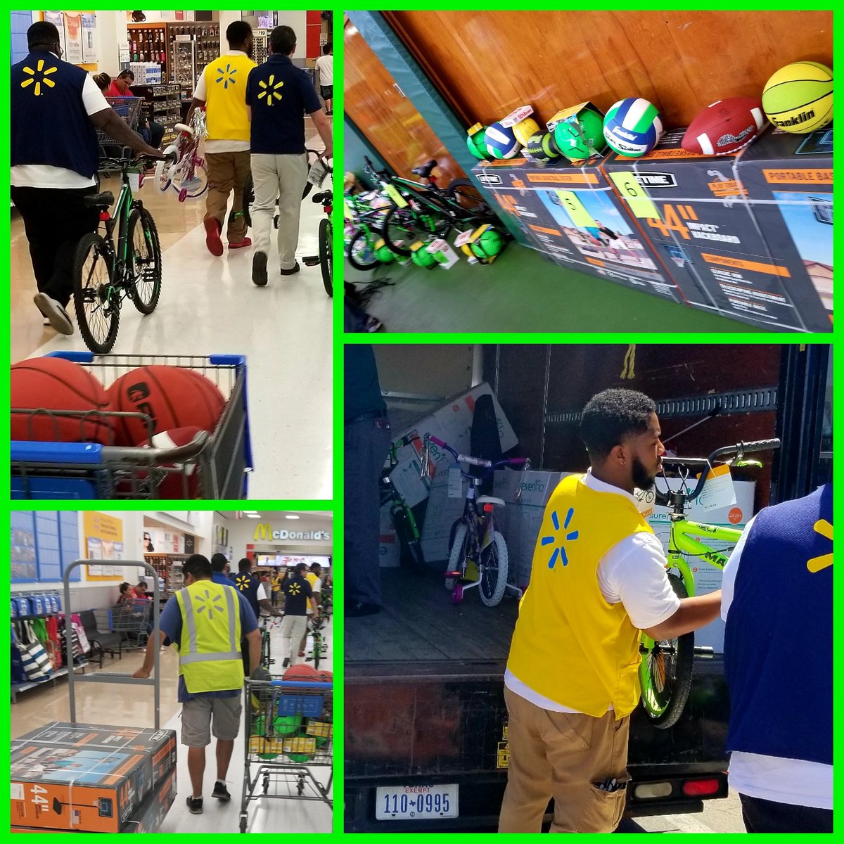 PaulBucksRN's tweet photo. We had a busy morning setting up for the CFHP Health and Wellness Fun Day!  Lucky for us, the @Walmart staff were awesome and helped us load up the truck with all kinds sports equipment for our members! #CommunityFirst  #Exercise #Nutrition #Healthy #Walmart https://t.co/93FCwjTG7Y