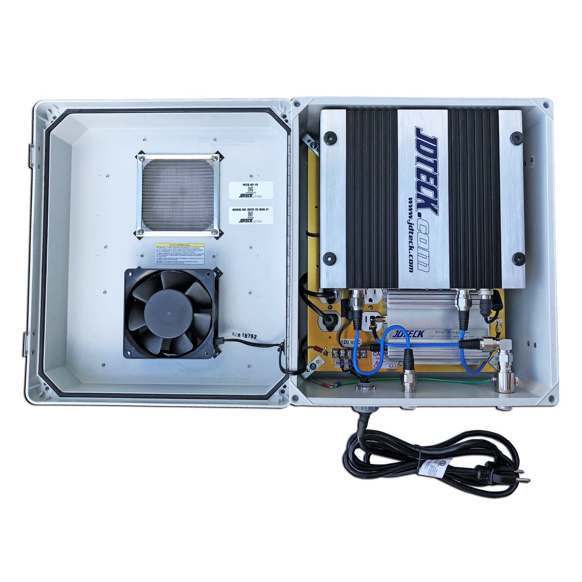 JDTECK's tweet photo. Custom built Dual Band Cell Booster for outdoor #DAS applications. Typically used in the #Oil &amp; #gas industry as a Rig Booster. Covers about 250,000 sqft of open space. https://t.co/zNptJGOEEr
