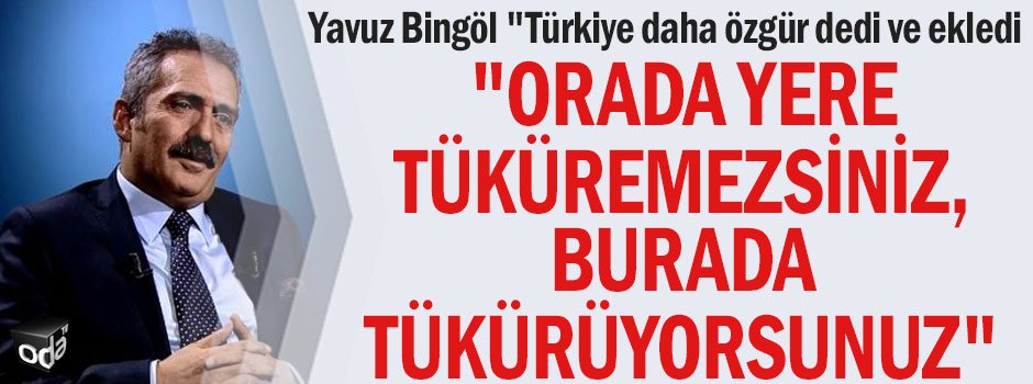 Sabah işe gitmek için evden çıkarsın. Dolmuşu durakta beklerken, durağın hemen kenarında yerde martı bokuna benzer bişey görürsün miden bulanır Ya

O gördüğün şey "Yavuz Bingöl" e göre ÖZGÜRLÜK !