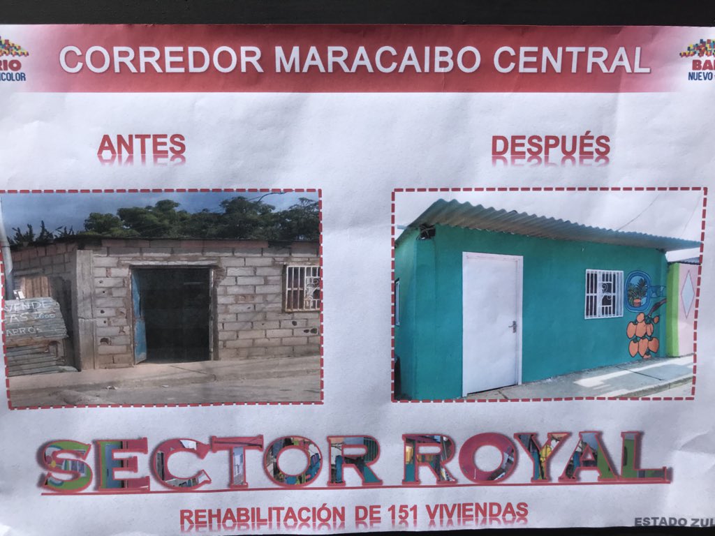 danielquin1's tweet photo. #AlMomento @VPterritorial @MPComunas @psuvaristobulo cumpliendo instrucciones del PTE @NicolasMaduro hemos llegado junto al alcalde @willy_casanova @RaulAlfonzoP a la comunidad El Royal #Maracaibo donde se rehabilitaron más de 151 viviendas gracias a @Barrio_Tricolor @TareckPSUV https://t.co/if7w8z5CTl