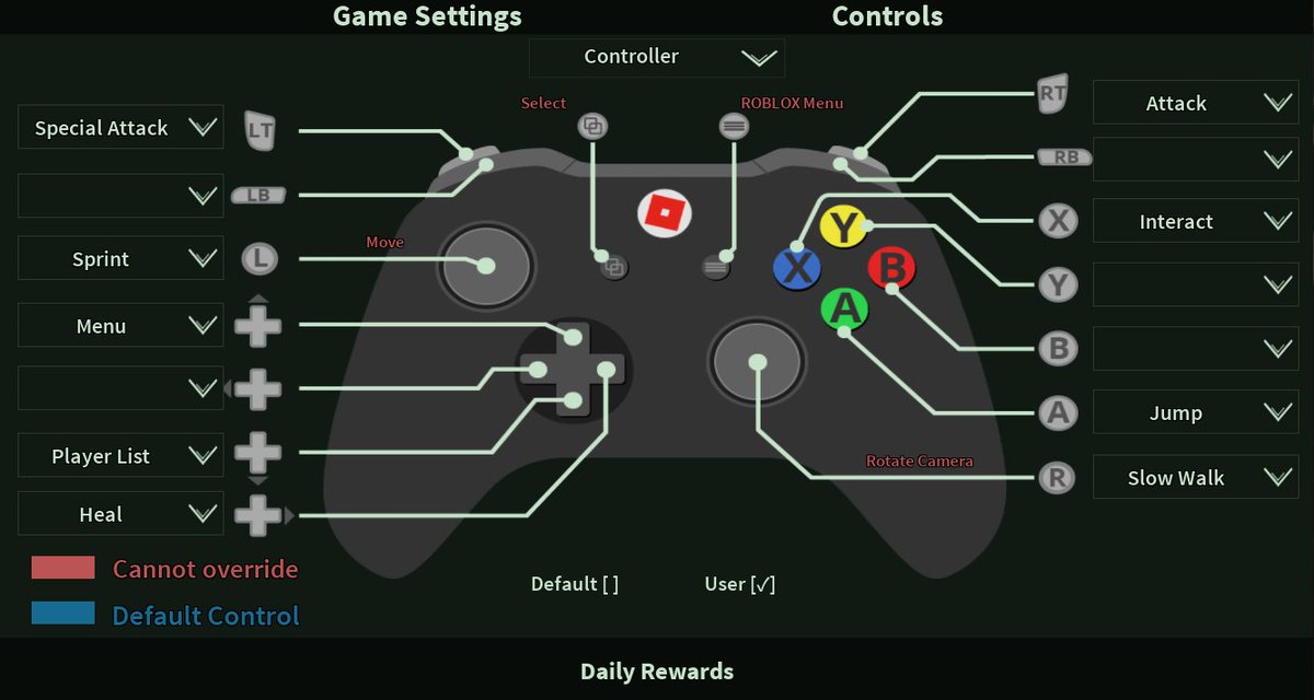 Fm Trick On Twitter Full User Customization For Controls On Xbox And Pc In Our Newgame I M Finishing Up Functionality Now Here S A Prototype Of The Xbox Binding System These Photos May Or - roblox xbox status twitter