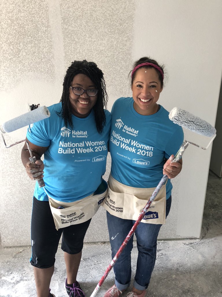 noellebellow's tweet photo. Another #nationalwomenbuildweek success with @BCSHabitat !! Thanks for letting me be a part of such an important and fun day #girlpower https://t.co/p91wyLEo73