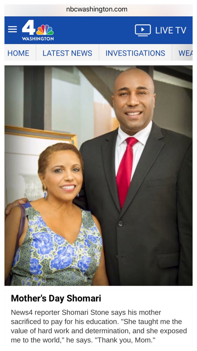 Shomari Stone On Twitter Dear Mom Happy Mother S Day Weekend I Love You Photos Nbc Washington Celebrates Moms Mothersday Mothersdayweekend Https T Co Zh3auqcogl Https T Co R5nnyklzcs