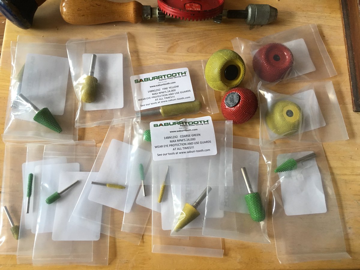 NewEnglandPuppe's tweet photo. Check out some of the goodies that arrived today from Saburrtooth for our upcoming workshop. These new carving bowls are going to make quick work of blocking out in pine! #puppets #puppetworkshops https://t.co/AjQYZUP1s1
