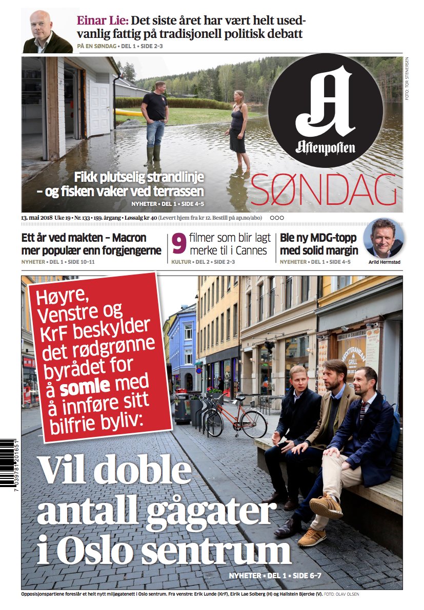 NY UTGAVE: Opposisjonspartiene i Oslo foreslår et helt nytt gågate/miljøgatenett i sentrum.