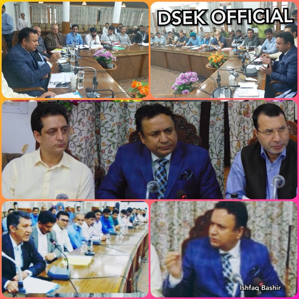 DSEK OFFICIAL:
Hon'ble Minister for School Education Chowdhary Zulfikar Ali alongwith Hon'ble MoS Mr. Shakti Raj Parihar and Sr Officers of the Department had an Interaction session with the Teachers Forum at Srinagar to discuss the various issues including SSA salary