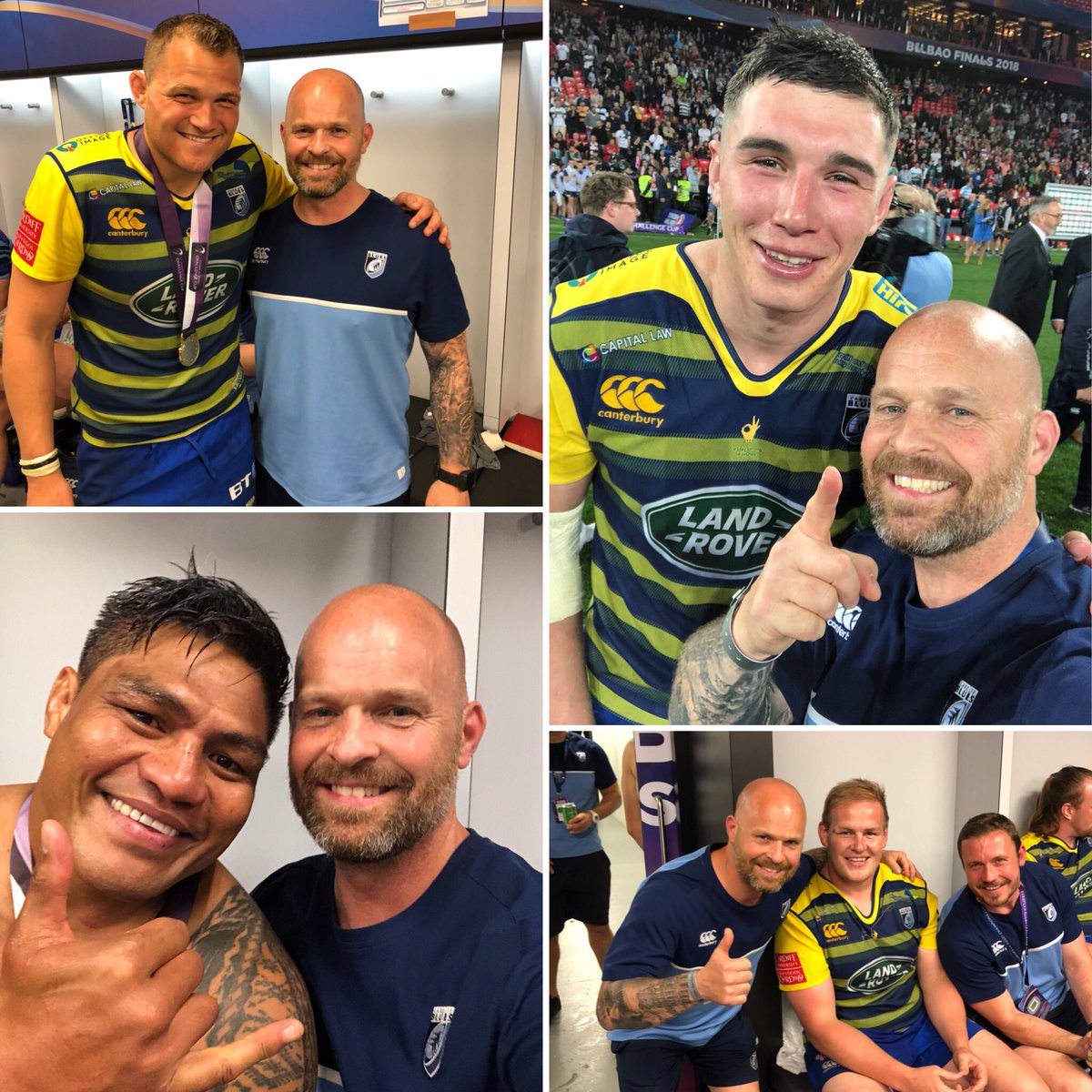 RichardHughes13's tweet photo. What a day to remember, absolute privilege and pleasure, brothers @cardiff_blues #mukkas #cc #Bilbao2018 #whatafeeling #class #Blues https://t.co/AqIHJMU7ZP