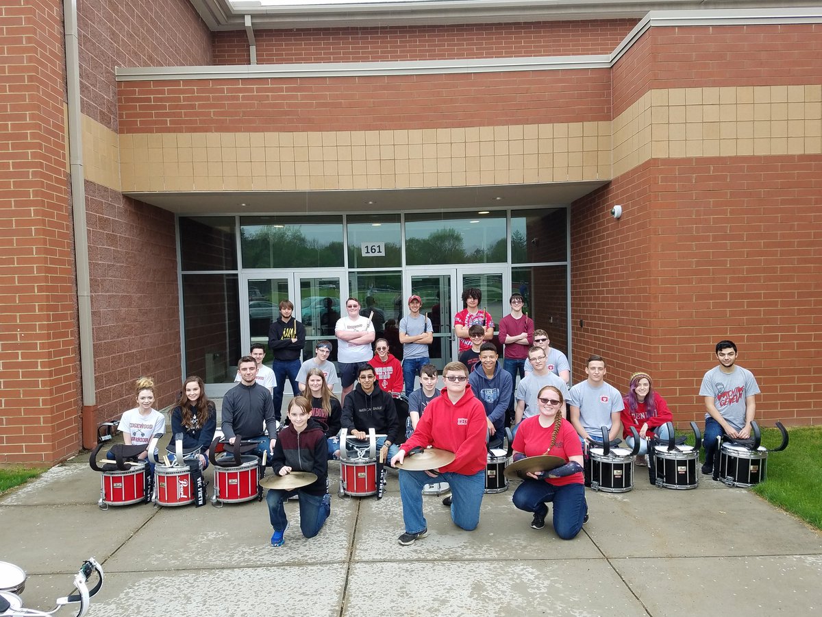 GHS and GMS drumlines collaborating with Edgewood drumline for the GOTL kick off parade. #musicmatters #GOTL #drumline