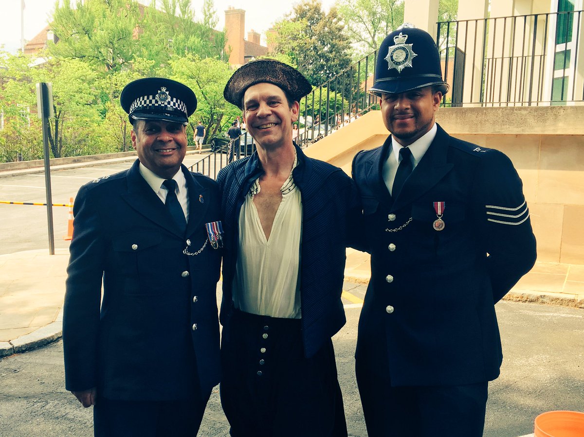 hello, hello, hello...Me with the bobbies at Ye Olde British Embassy Open House! #UKinUSA