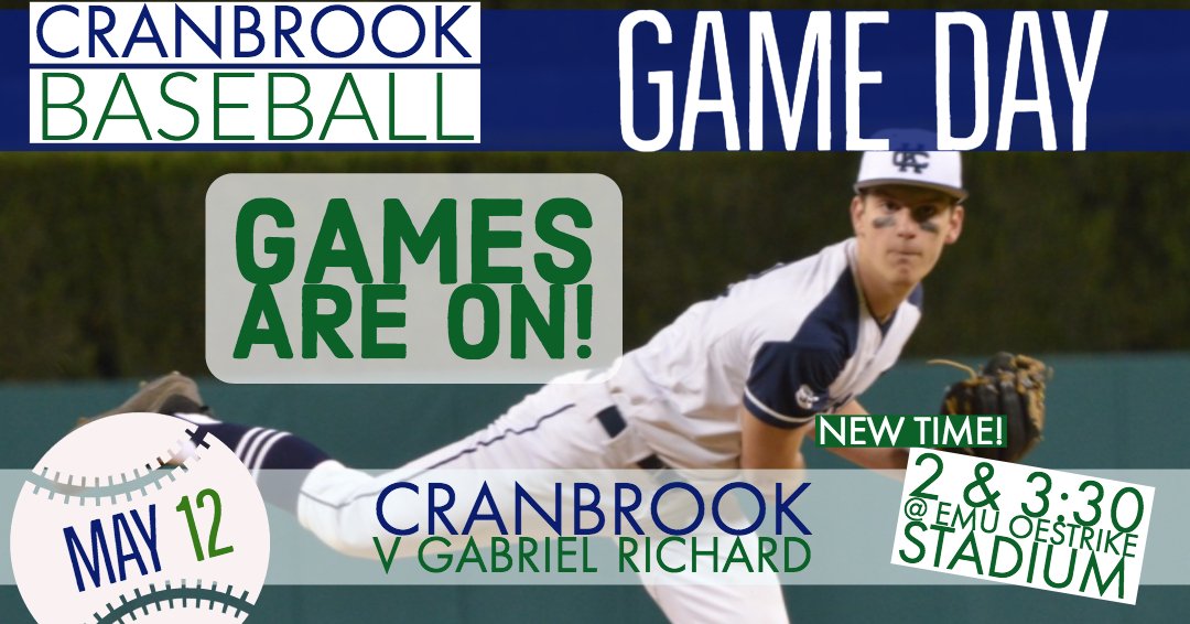 CranbrookBsbl's tweet photo. Today's games are confirmed at EMU Oestrike Stadium!  #turf #baseballinmichigan https://t.co/2cT7vFbOTJ