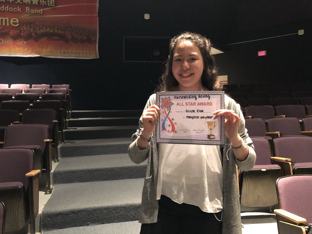 #GMSbelieves Arielle Else for Outstanding Acting❣️ YASS!! GMS Theater Rocks🎭