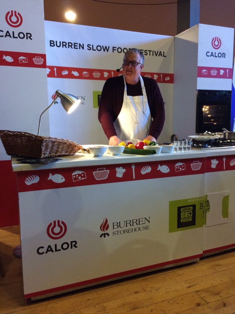 Last demo of the day with @TrevisGleason #tastetheburren <a href="/slowfoodclare/">Slow Food Clare</a> #burrenfoodfest