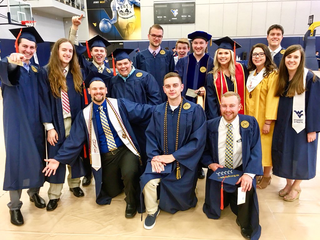 wvustatler's tweet photo. T-Minus 1 hour until graduation. 🎓😎 #wvuengineering https://t.co/d4Pg4MuDe1