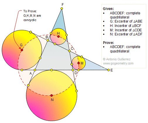 gogeometry's tweet photo. #Geometry Problem 564: https://t.co/ayj3eJy0Ad Complete #Quadrilateral #Incenter #Excenter #Concyclic Points, #Incircle #Excircle #math #proof #highschool #drawing #sketch #statement #hypothesis deductive #reasoning https://t.co/Hw1xNBbStW