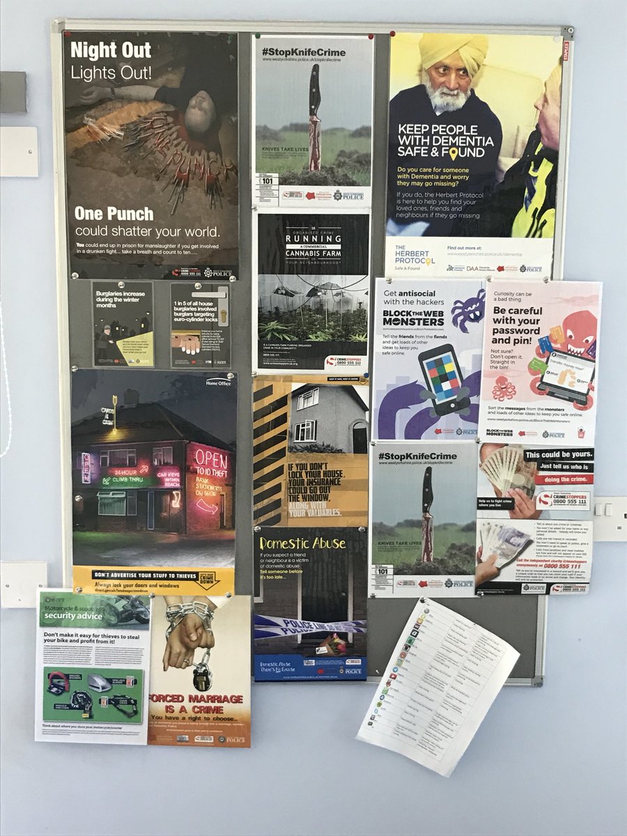 WYP_ChrisMadden's tweet image. The wall of knowledge..... the notice boards are filling up getting ready for the schools that have booked in for the knife awareness activity days. There has been an overwhelming demand this year. #hardwork #payingoff #stopknifecrine #engagement