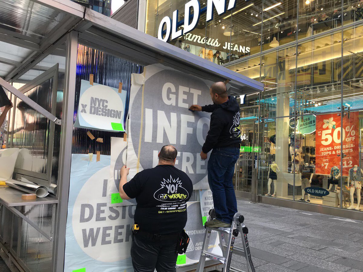 ADGraphics_NA's tweet photo. Attending #NYCDesignWeek? Be sure to check out the Information Kiosk wrapped with our #ConformChrome Silver and adorned with the new Avery Dennison Cut Vinyl Film designed to transform it into an attention-getting central information hub. https://t.co/dPknloeBFQ
