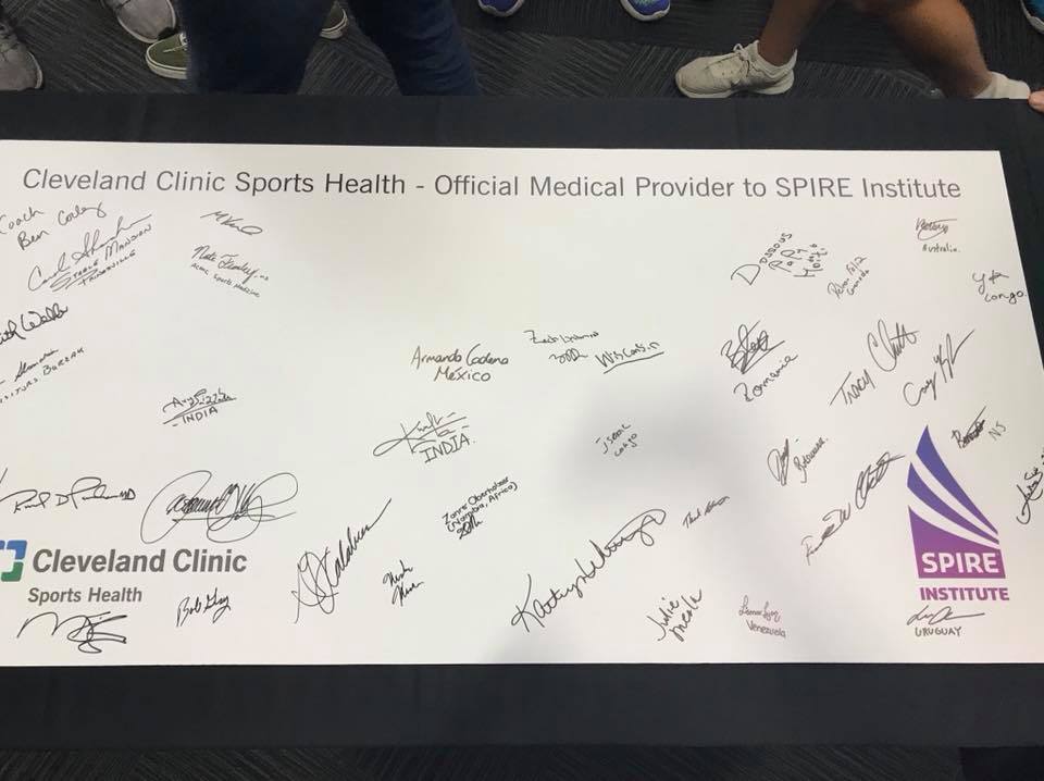 SPIREACAD's tweet photo. Today we officially signed our partnership with the @ClevelandClinic ! Thank you to everyone that came to the signing. We are excited to see what is to come. #TrainLearnLive #ClevelandClinicSportHealth https://t.co/cZdWgkOQyS