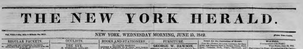 The keen-eyed historians among you might have noticed that all of these props have had the date removed, which would normally appear centred under the masthead. One has 'New York', one 'Saturday', and the other is just blank. Real masthead in the 4th image.