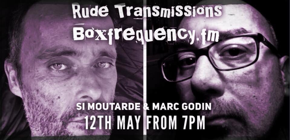 BoxFrequencyFM's tweet image. Rude Transmissions incoming tonight of BoxF with host Si Moutarde guest dj Marc Godin, bound to get lively 🔊🔊

Get locked : boxfrequency.fm

Listen to BoxFrequency FM on TuneIn
tun.in/sfqUw