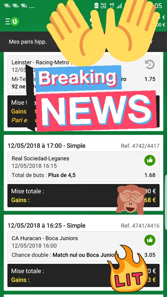 GMSPronos's tweet photo. 🚨Rejoins nous vite sur Telegram gratuitement et vien découvrir l'univers fou de la team GMSPronos 🚨
La journée commence sur une petit cote @3.05 ✅👌
#Pronolive #GMSPronos #TeamGMSPronos https://t.co/oFJIlVxx88