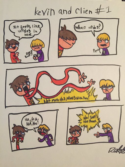 This is is from like 3 years ago so it's not that bad but it's still very bad. You'll notice that most of the comics I'll show you are ideas I wanted to keep doing but just gave up on. 