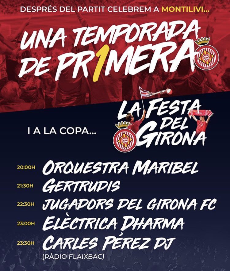 LaQueixalada's tweet photo. El Girona FC juga el seu últim partit a Montilivi avui a les 18:30. Ja sabeu quin és el millor plan per despedir aquesta gran temporada oi? Futbol + Pizzes a domicili! 🔥👋🍕⚽ https://t.co/ItwXpNGpiK