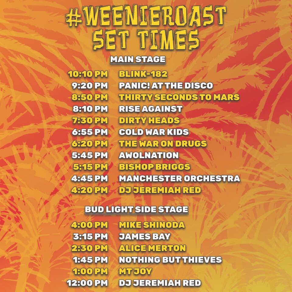 LPLive's tweet photo. Today's set times for the #PostTraumaticTour. https://t.co/NUAiI0040G