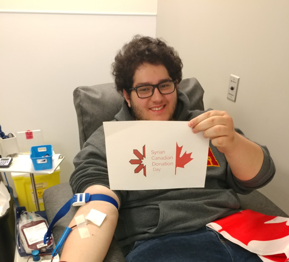 SCFGTA's tweet photo. Our first donor in Mississauga as part of the #SCDD414 Syrian Canadian Donation Day! @SCDD414 https://t.co/d9U0M5CLzG